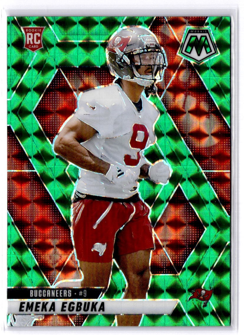 2025 Panini Mosaic #376 Emeka Egbuka Mosaic Green