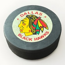 Dallas Black Hawks Vintage CHL Hockey Puck Viceroy Canada Rare