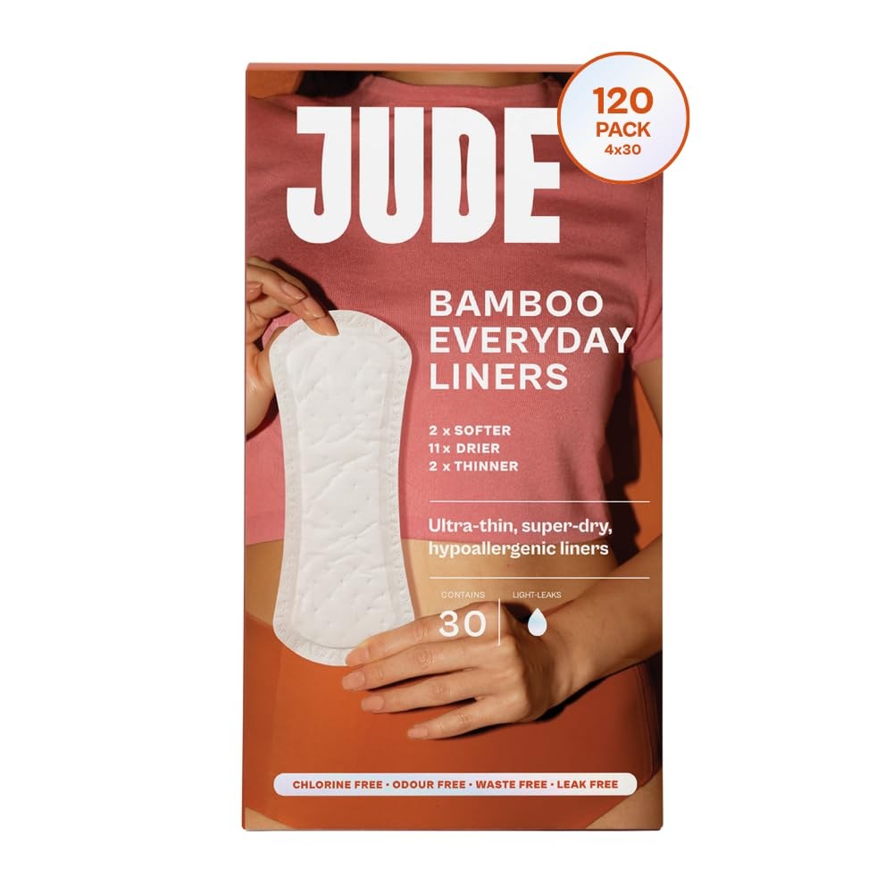 Jude Bamboo Incontinence Liners for Women | Thin, Discreet & Super regular