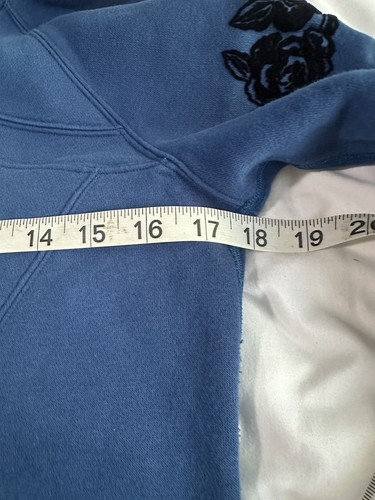 IVIVVA Girls Good In the Hood SIZE 14 Scuba Hoodie Jacket Teal Velvet Floral - Picture 4 of 7