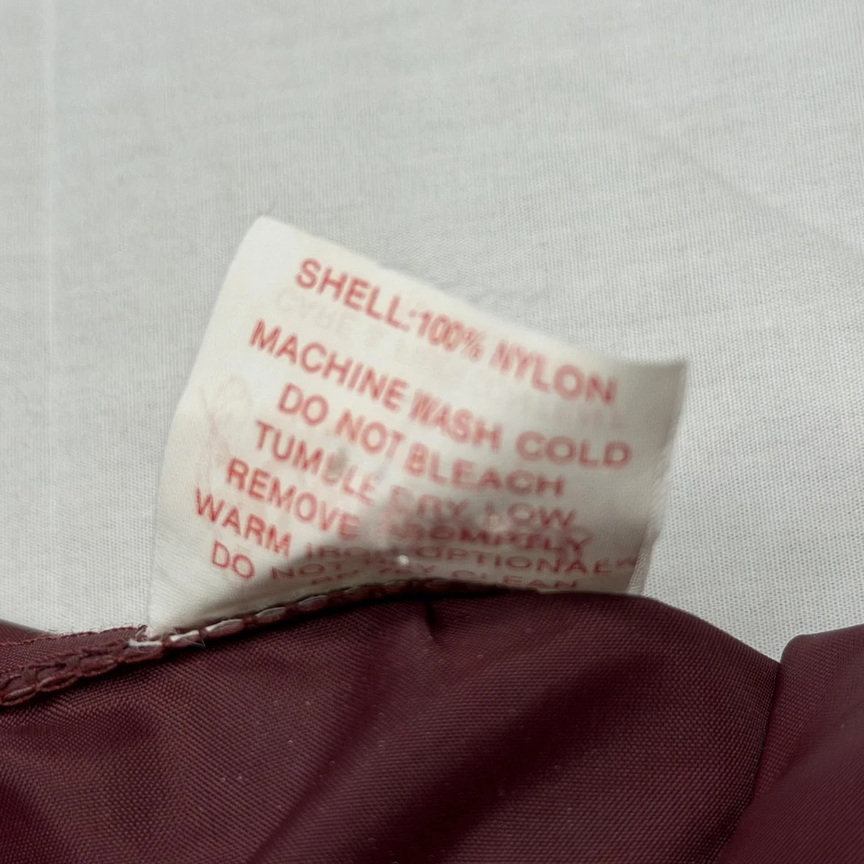 Vintage Aruba S.E.A. Scuba Jacket Mens Medium Maroon Nylon Coaches Made USA 90s - Image 4 of 4