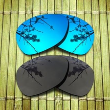 Black Blue Replacement Lens for-Oakley Split Time Polarized