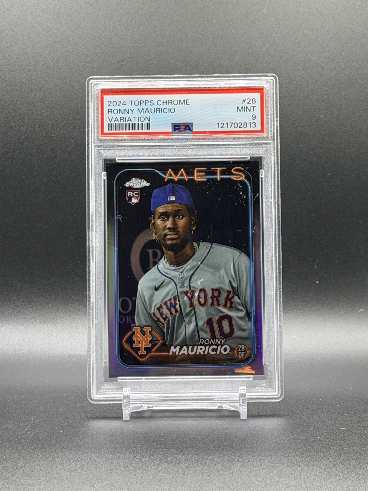 2024 Topps Chrome Ronny Mauricio Variation SP RC #28 PSA 9
