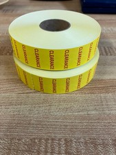 Yellow Clearance Labels for 1131 Monarch Labelers 2 Rolls