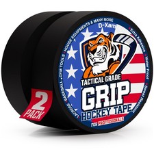Hockey Tape Black Grip Tape 2 Roll Athletic Sports Tape 1inch Multipurpose Cloth
