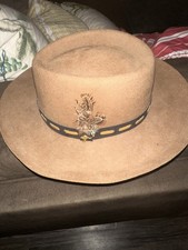 Summer Club Brown Felt Western Hat with Decorative Feather Accent & Band