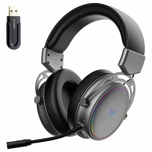 RAPOO VH800 Wireless PS5 PC Gaming Headset Bluetooth Headphones USB-C RGB Light