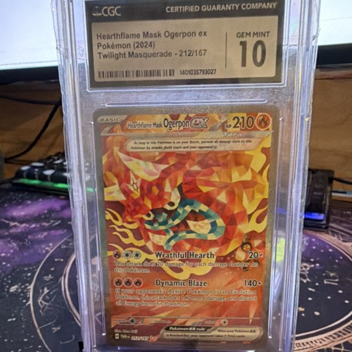 Hearthflame Mask Ogerpon ex graded CGC 10 for sale on eBay