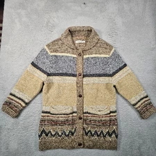 The Normal Brand Carmy Heritage Cardigan Women M Rustic Boho Earthy Cabin Lodge