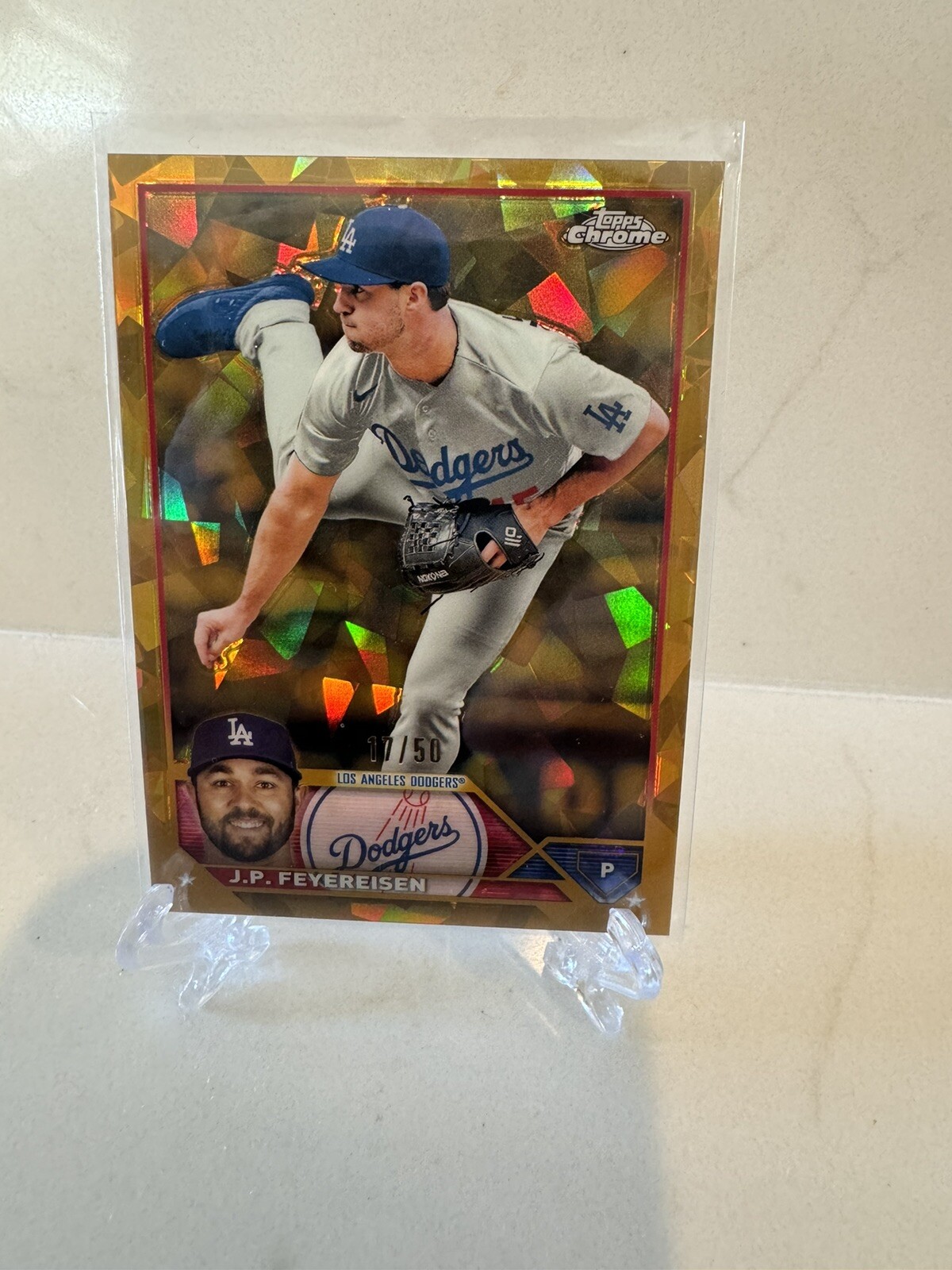 2023 Topps Chrome Sapphire Gold Refractor JP Feyereisen /50