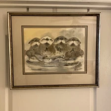 Vern Yadon “ Here’s Looking At You ll “ Original Watercolor Otters