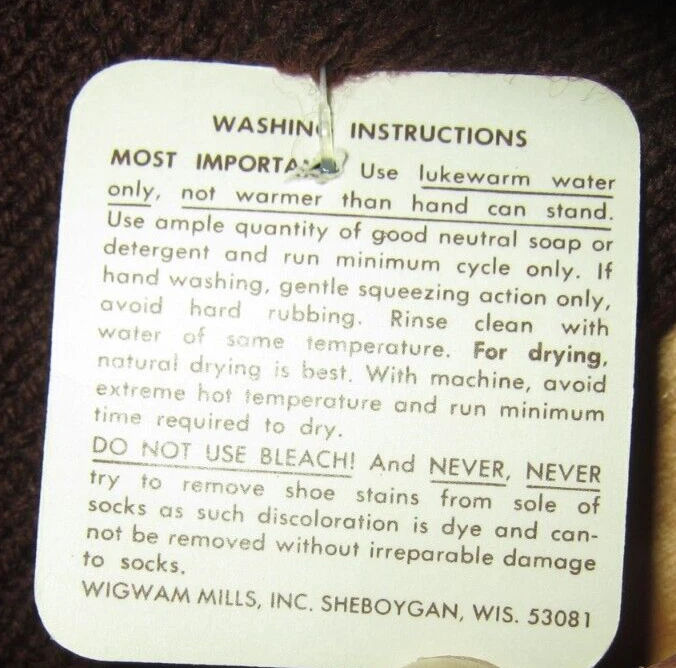 Vintage Wigwam Telemark Knicker Socks Wool Foot Huggers Men's Size 9-11 NOS - image 4 of 4