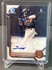 Alexander Suarez 2022 Bowman Chrome Prospect Autograph