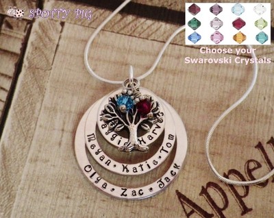 Personalised Necklace Names Family Tree 