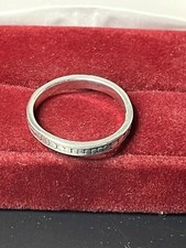 Vintage Sterling Silver band ring, Dot And Worn size 9