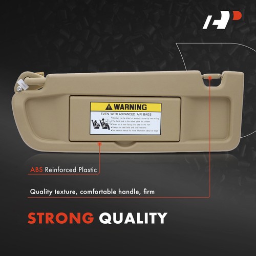 A-Premium Front Left DriverSide Beige Sun Visor w/ Mirror for Honda Civic 09-11 - Picture 6 of 8