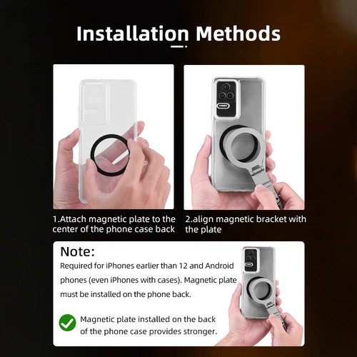 Mini Magnetic Foldable Stand Phone Holder Mount Accessories Cold Shoe Expansion - Picture 12 of 24