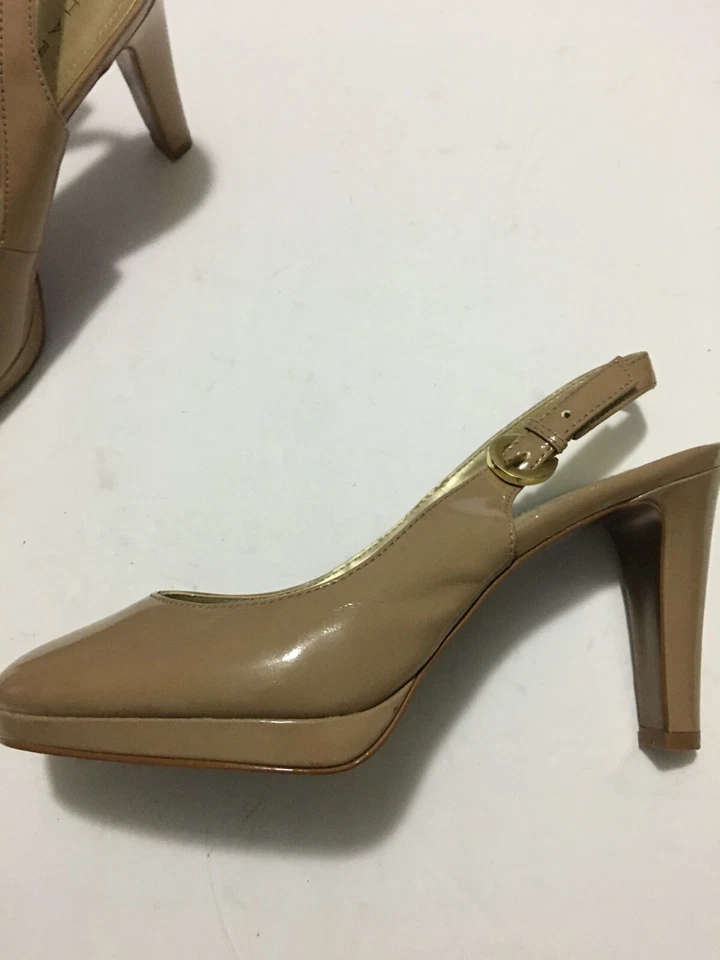 Tahari Carolyn Mujer Talla 7.5M Marrón Claro Tacón Alto Foto 3 de 4