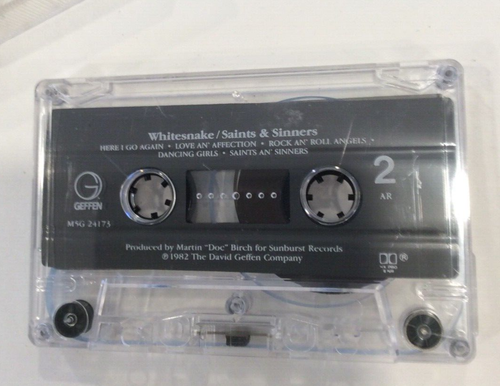 Whitesnake Saints & Sinners Music Cassette Tapes 1982 Geffen Records - Picture 5 of 6