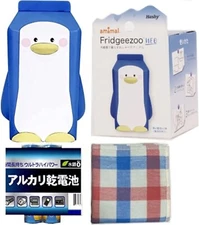 Fridgeezoo Refrigerator Penguin Door Open Reminder Include Cleaning Towel NEW FS