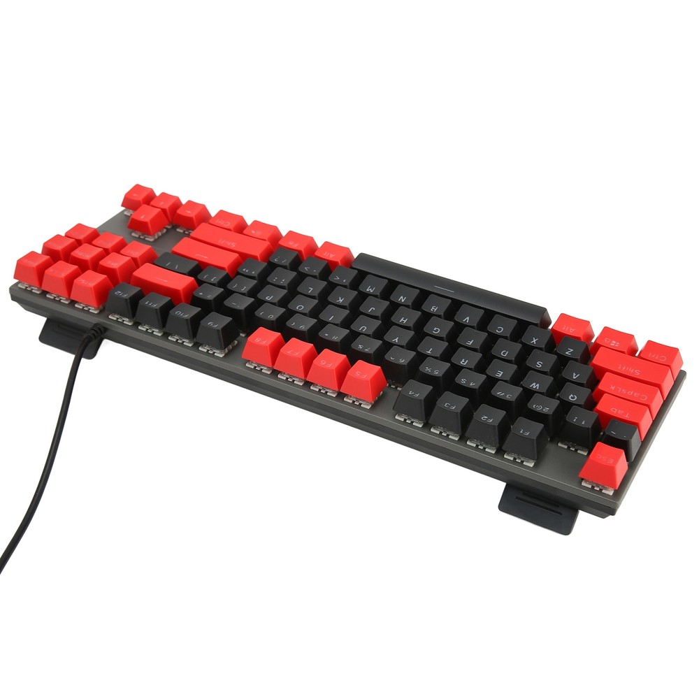 87-Key RGB Backlit Mechanical Keyboard with Blue Switches and Contrast Design