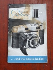 KODAK AG RETINA IIc INSTRUCTION BOOK, GERMAN LANGUAGE, STAINED PAGES/cks/201091