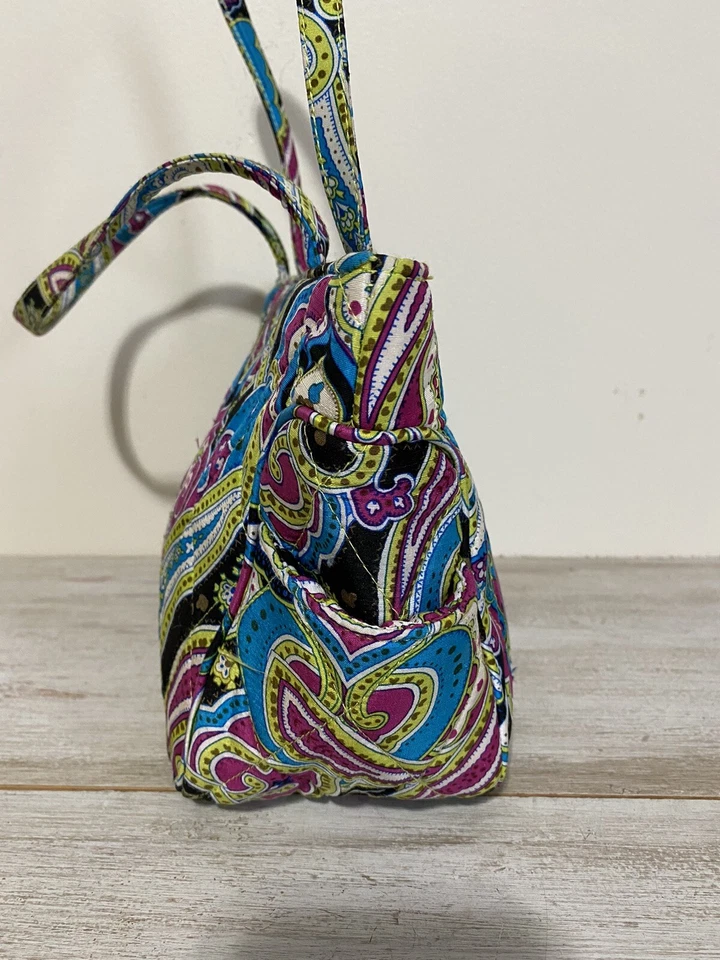 Vera Bradley LIMITED EDITION Bella Paisley Silk Teal/Pink Purse/Handbag - Image 3 of 4