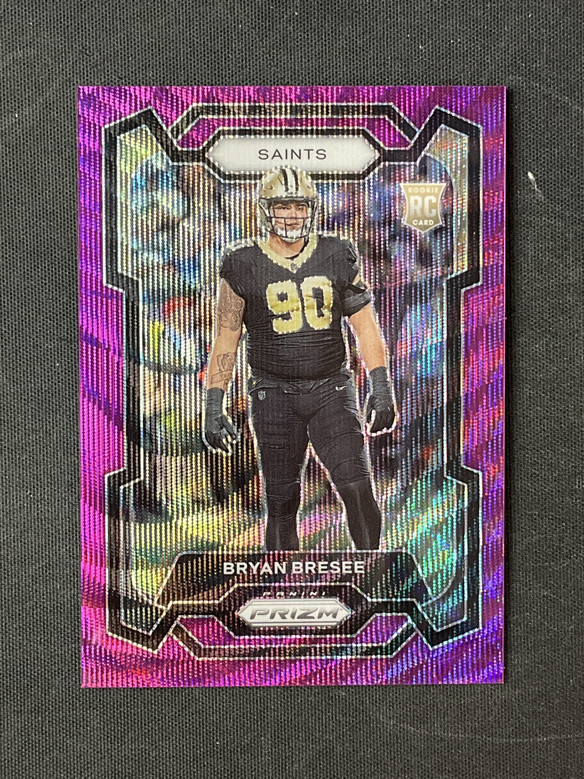 2023 Panini Prizm #372 Bryan Bresee New Orleans Saints Purple Wave RC! /99