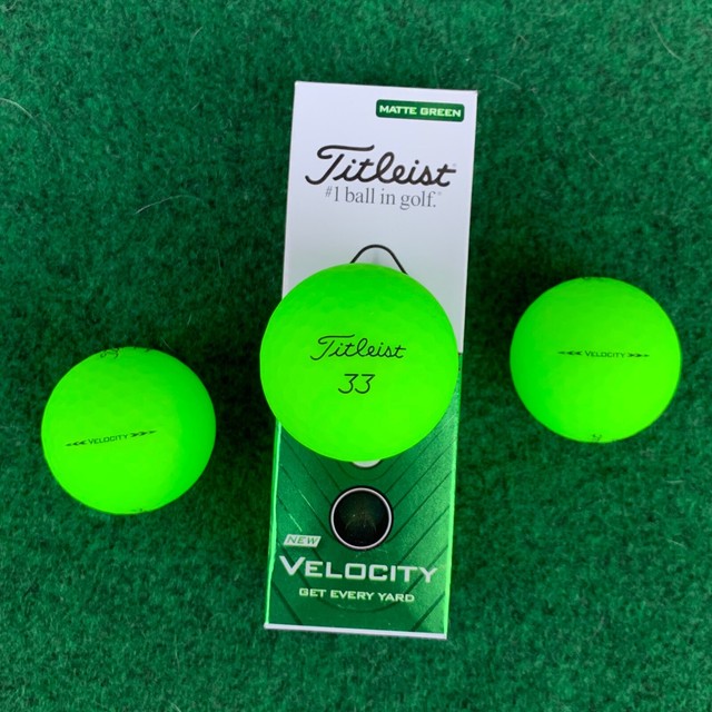 TITLEIST Velocity Golf Balls Matte Green NEW Sleeve (3 balls