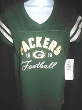 Green Bay Packers Women's NFL '47 Brand V Neck Shirt Small or Medium