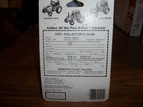 ERTL 1/64 SCALE DIE-CAST INTERNATIONAL 5488 POW-R-PULL TRACTOR PART# 4091-1HOA - Picture 3 of 3
