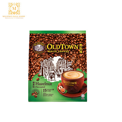 OLDTOWN Instant Coffee 3in1 Premix White Coffee Hazelnut 15 Sticks - Halal