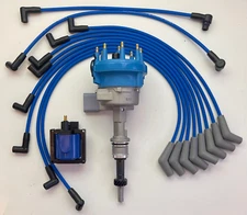 1988-1991 FORD 5.8L 351 EFI DISTRIBUTOR + 48k COIL + BLUE SPARK PLUG WIRES USA