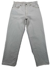 Jeans Levi’s 550 Relaxed Fit Orange Tab Vintage Beige Denim 34x30 anni 90 USA