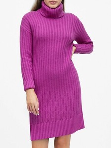 fuchsia sweater dress