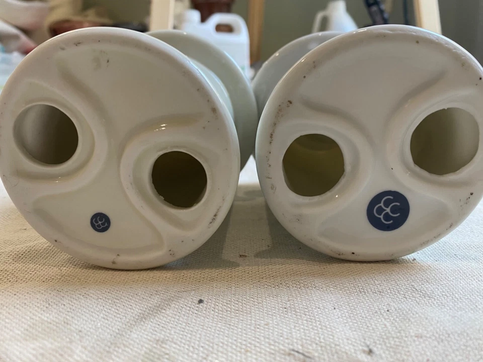 Faisán Codorniz Pájaros -Candelabros Votivos Vintage Cerámica Porcelana Japón Foto 3 de 4