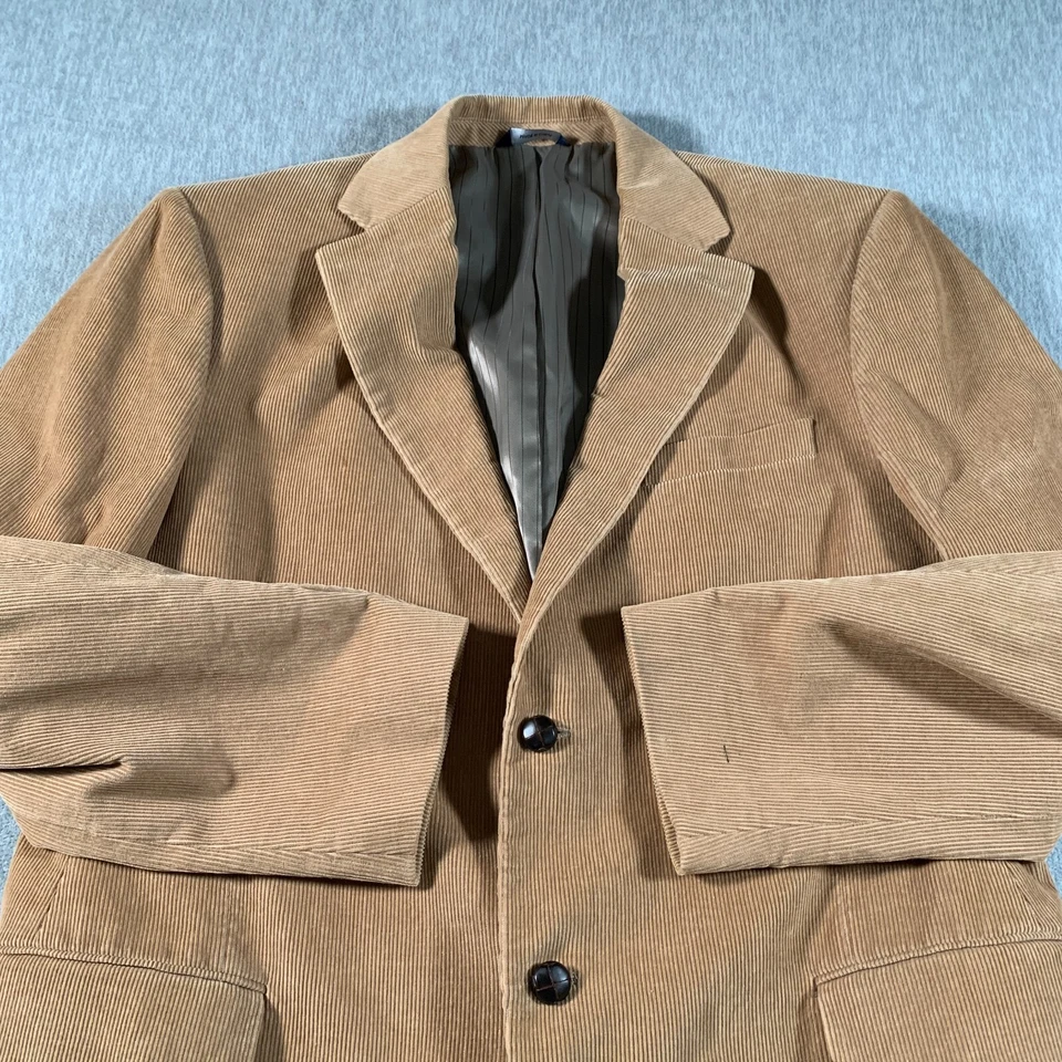 Dockers Blazer Mens 44R Brown Tan Corduroy Two Button Sport Coat Cotton Lined - Image 2 of 4