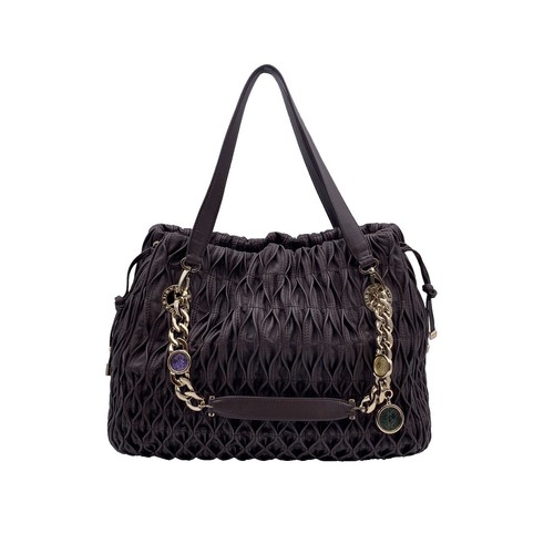 BVLGARI Twist Tote Bag Black Leather Women #QY55U5 | eBay