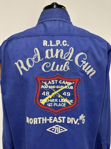 Ralph Lauren Polo Rod and Gun Club Patchwork Deportista Azteca Camisa Occidental Talla L - Imagen 17 de 20