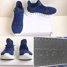 Ermenegildo Zegna ZZegna A Maze Wool Shoe Men Size US 8, Blue New