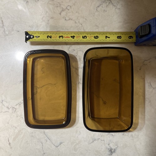 Vintage Arcopal France Amber Small Casserole / Cookware Dish and Lid (Glass) - Picture 8 of 8