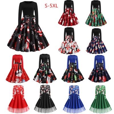 long sleeve christmas party dress