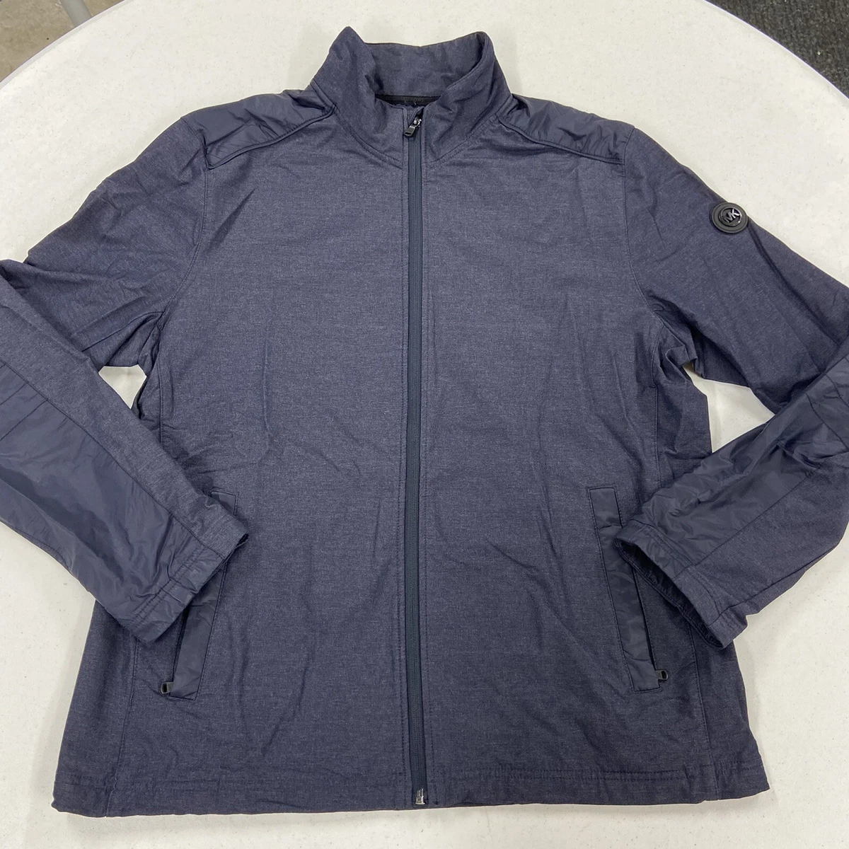 Men s Michael KORS Windbreaker Jacket Coat Blue XL