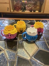 4 X McDonald's Happy Meal Toy Cups 2 Mr Men and 2 Little Miss Cups Lot 2020