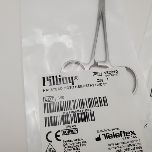 Pilling Teleflex NEW!!! Pilling Teleflex 182310 Halstead Mosquito Forceps Curved 5