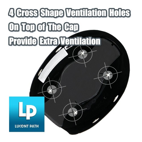 6 Packs - Lucent Path Black Baseball Bump Cap - Safety Hard Hat Protection Caps - Picture 8 of 13