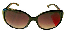 Bob Mackie Womens Fashion Sunglasses: Black Tortoise Gold Accent New with Tags