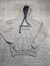 Universal Studios Hollywood Hoodie Adult Small Blue Gray Sweater Embroidered Men
