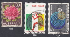 Australia 1968/69 Used Stamp Michel Nº 403 406 417
