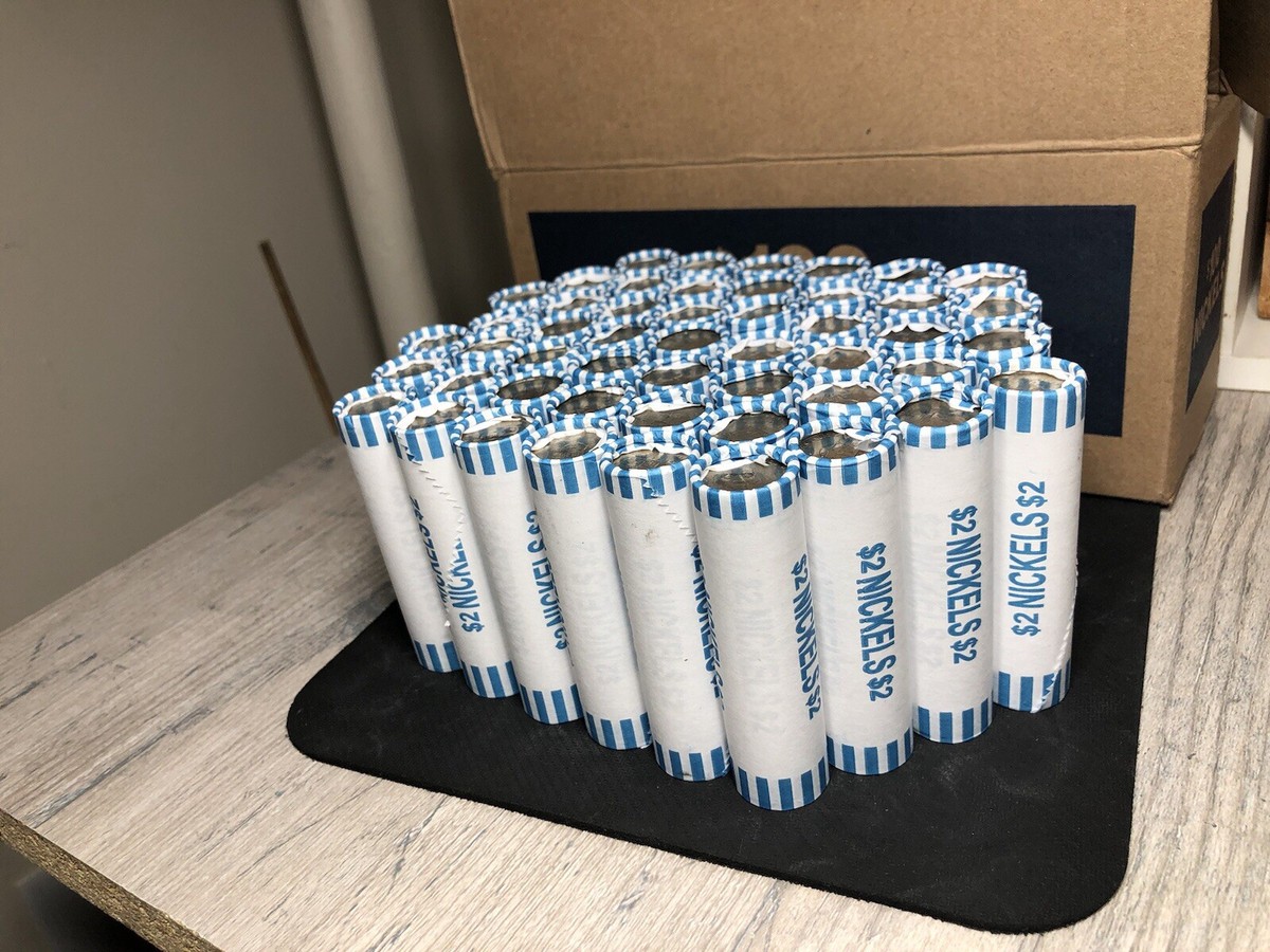 25 LOWEST PRICE UNSEARCHED Jefferson Nickel Roll 1000 Coin Lot $50